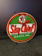 Prachtige XL neon verlichting Texaco Sky Chief Gasoline, Ophalen, Lichtbak of (neon) lamp