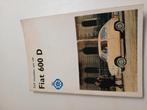 Oldtimer handleiding boekje van Fiat 600 d, Ophalen of Verzenden