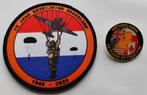 Patch + Pin 75 Jaar Bevrijding Nederland, Verzamelen, Verzenden, Overige soorten, Nederland, Embleem of Badge