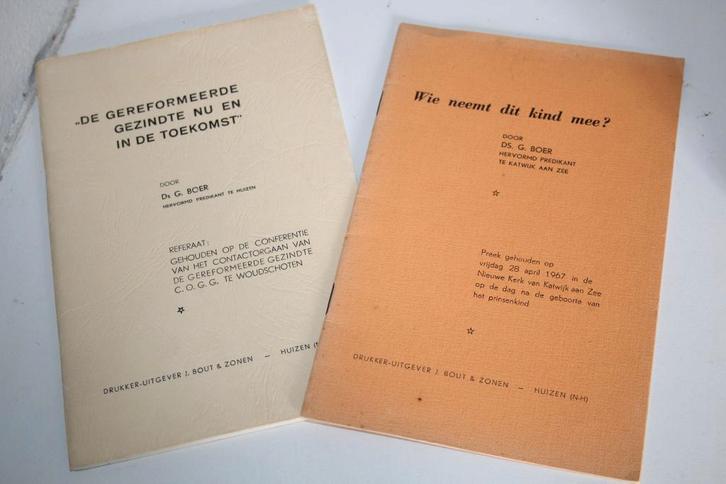 Ds. G. Boer - Twee brochures, Boeken, Godsdienst en Theologie, Gelezen, Christendom | Protestants, Ophalen of Verzenden