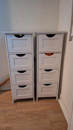 Twee witte ladekastjes, Huis en Inrichting, Kasten | Overige, Ophalen, Zo goed als nieuw