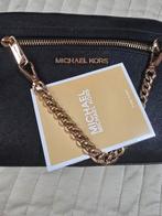Michael kors Jet Set medium pebbled Leather cross-Body Bag, Ophalen of Verzenden, Zo goed als nieuw, Zwart, Schoudertasje