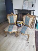 Vintage french sofa and two chairs, Huis en Inrichting, Banken | Sofa's en Chaises Longues, Ophalen, Gebruikt, French, 150 tot 200 cm