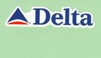 Delta Airlines sticker - 13cm x 3cm, Nieuw, Overige typen, Ophalen of Verzenden