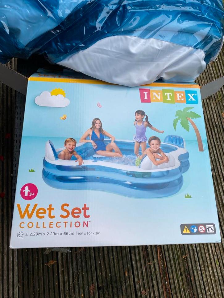 Intex Wet Set Zwembad voor Kinderen, Tuin en Terras, Zwembaden, Nieuw, Opblaaszwembad, Minder dan 80 cm, 200 tot 400 cm, 200 tot 300 cm