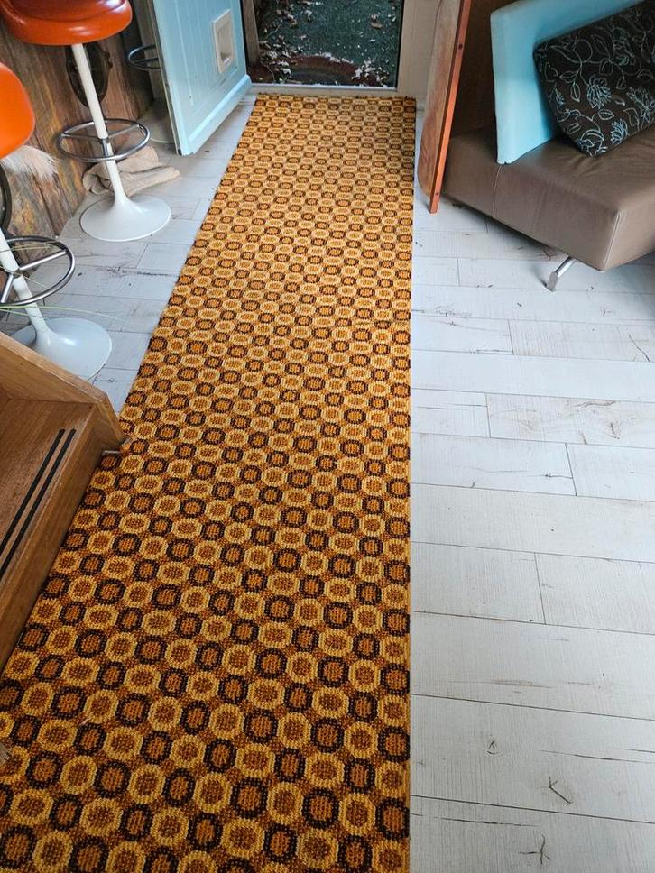 Vintage Retro Loper/Vloerkleed - 4 Rollen, Huis en Inrichting, Stoffering | Tapijten en Kleden, Ophalen