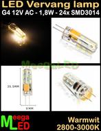 LED G4 LEDspot LEDlamp rond 24 SMD3014 - 12Vac - 1,8 Watt, Led-lamp, Minder dan 30 watt, Nieuw, Bipin of Steekvoet