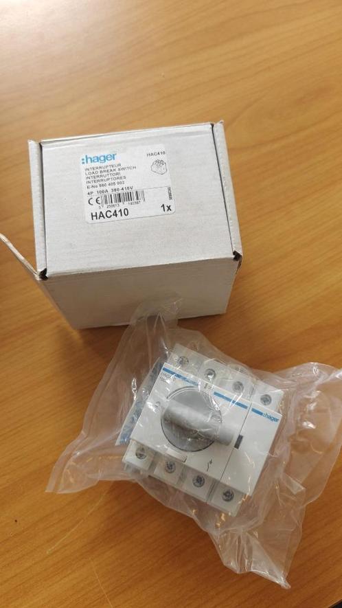 Hager HAC410 HAG LASTSCHEID.4P 100A MOD.M2, Doe-het-zelf en Verbouw, Elektra en Kabels, Nieuw, Schakelaar, Ophalen of Verzenden