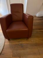 Leren fauteuil roodbruin - uitstekende staat, Huis en Inrichting, Fauteuils, Ophalen of Verzenden, Zo goed als nieuw, 50 tot 75 cm