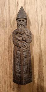 Oude antieke sinterklaas hout 19 cm beeldje - Kwadraat, Ophalen of Verzenden