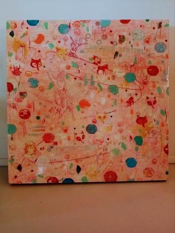 Acryllic paint on wood, glazed. 77 x 77 x7  cm beschikbaar voor biedingen