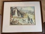 Twee ingelijste  tekeningen Anton Pieck, Ophalen