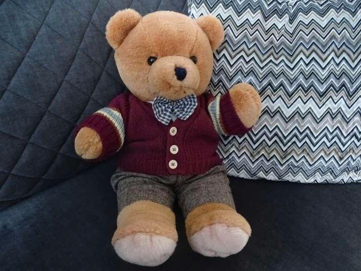 Bob de Beer Bijenkorf teddybeer 1989, lengte 50 cm, Kinderen en Baby's, Speelgoed | Knuffels en Pluche, Zo goed als nieuw, Beer