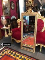 Antieke spiegel barok klassiek lijst goud - maat: 120x50 cm, Ophalen, Gebruikt, Minder dan 100 cm, Rechthoekig