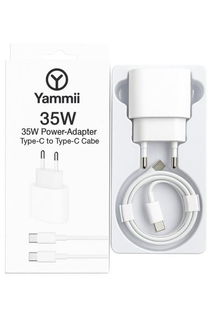 Yammii | 35W USB-C Oplader met 3m Kabel, Telecommunicatie, Mobiele telefoons | Telefoon-opladers, Nieuw, Apple iPhone, Ophalen of Verzenden