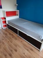 Eenpersoons bed met opbergruimte Ikea Flaxa, Huis en Inrichting, Slaapkamer | Bedden, Ophalen, Gebruikt, 90 cm, Eenpersoons