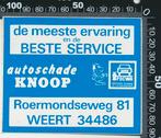 Sticker: Autoschade Knoop - Weert, Verzamelen, Stickers, Ophalen of Verzenden, Zo goed als nieuw, Auto of Motor