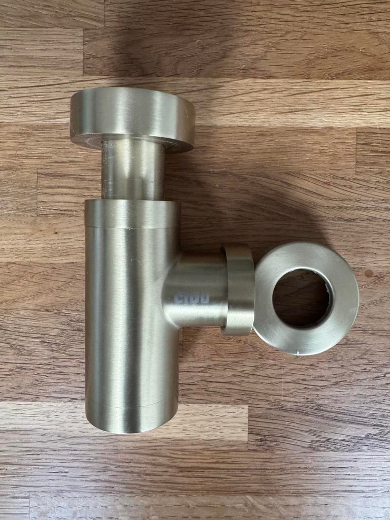 Clou MiniSuk Fonteinsifon - Goud Geborsteld (Zo Goed Als Nie, Ophalen of Verzenden, Zo goed als nieuw, Koper, Wastafel