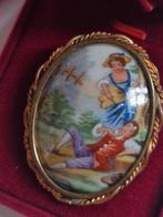 Prachtig Limoges broche porselein, Ophalen of Verzenden, Overige materialen