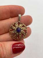 Z843 Prachtige zilveren hanger goudkleur amethist, Overige voorstellingen, Ophalen of Verzenden, X, Met edelsteen