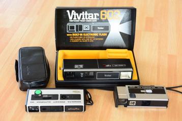 Drie 110mm pocketcamera's Minolta, Kodak, Vivitar beschikbaar voor biedingen