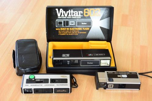 Drie 110mm pocketcamera's Minolta, Kodak, Vivitar, Audio, Tv en Foto, Fotocamera's Analoog, Gebruikt, Compact, Kodak, Ophalen of Verzenden