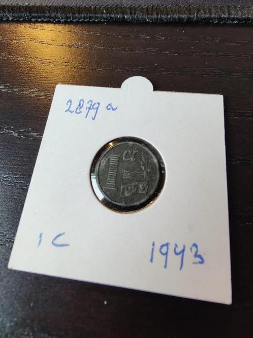 Nederland 1 cent 1943 zink, Postzegels en Munten, Munten | Nederland, Losse munt, 1 cent, Ophalen of Verzenden