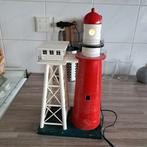 Vintage handgemaakte houten Vlieland vuurtoren met licht, 25, Huis en Inrichting, Lampen | Overige, Ophalen of Verzenden