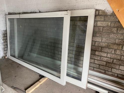 Kunststof schuifpui met kozijnen dubbel glas, Doe-het-zelf en Verbouw, Kozijnen en Schuifpuien, Gebruikt, Schuifpui, Kunststof