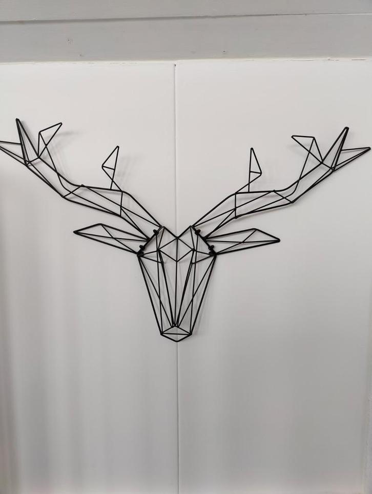 Wanddecoratie metaal Hert WoonExpress, Huis en Inrichting, Woonaccessoires | Wanddecoraties, Zo goed als nieuw, Ophalen of Verzenden