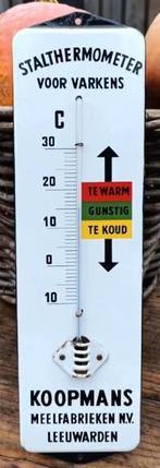 Oude Emaille Stalthermometer voor Varkens, Ophalen of Verzenden