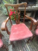 Set van 4 antieke armleuning stoelen roze, Ophalen, Hout, Gebruikt, Overige kleuren