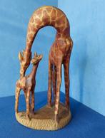 Houtsnijwerk Giraffe met jong (kalf), Ophalen