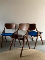 Set van drie Midcentury vintage Deens design stoelen, Ophalen, Hout, Gebruikt, Onbekend