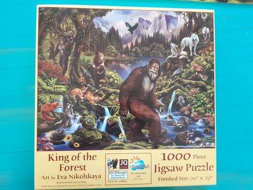 Sunsout puzzel king of the forest bigfoot, Hobby en Vrije tijd, Denksport en Puzzels, Zo goed als nieuw, Legpuzzel, 500 t/m 1500 stukjes