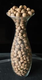 Vaas met walnoten, Minder dan 50 cm, Glas, Gebruikt, Ophalen of Verzenden