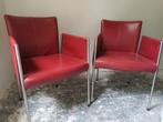 Eetkamerstoelen Topform leer/leder, Huis en Inrichting, Stoelen, Ophalen, Zo goed als nieuw, Rood