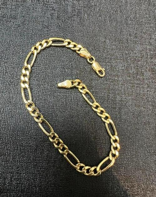 18K gouden Figaro armband, Sieraden, Tassen en Uiterlijk, Armbanden, Nieuw, Goud, Goud, Ophalen of Verzenden