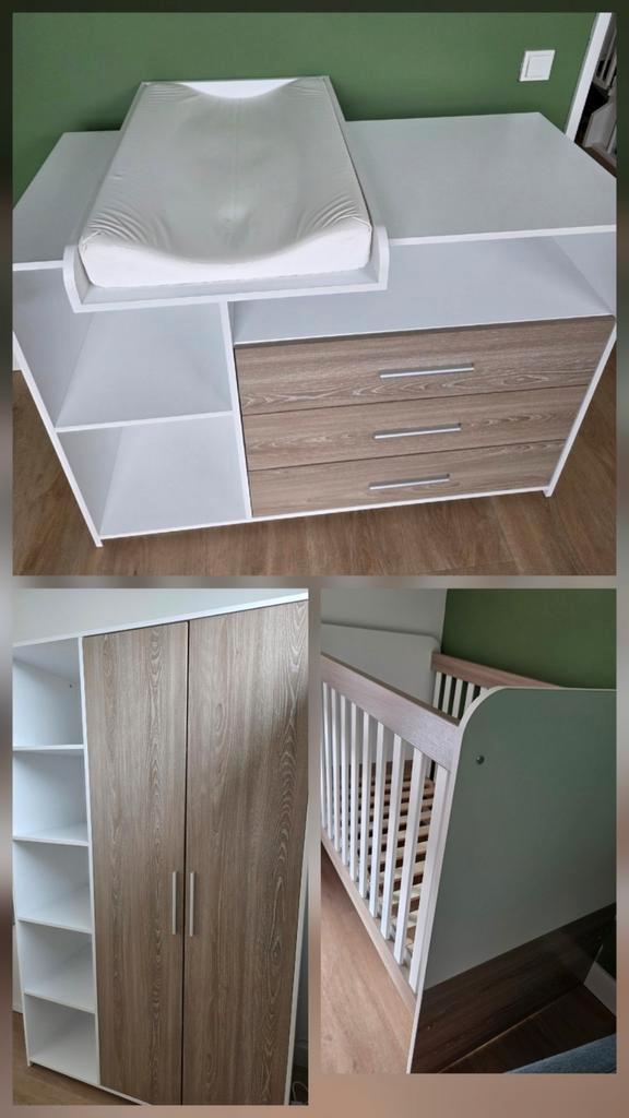 Complete Babykamer - Ledikant, Commode & Kast, Kinderen en Baby's, Kinderkamer | Complete kinderkamers, Zo goed als nieuw, Jongetje of Meisje