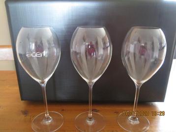 3 Lehmann design wijnglazen 23 cm hoog, afgehaald € 12,50 beschikbaar voor biedingen