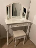 Kaptafel met krukje, Huis en Inrichting, Tafels | Kaptafels, Ophalen, Zo goed als nieuw, Hout, Minder dan 100 cm
