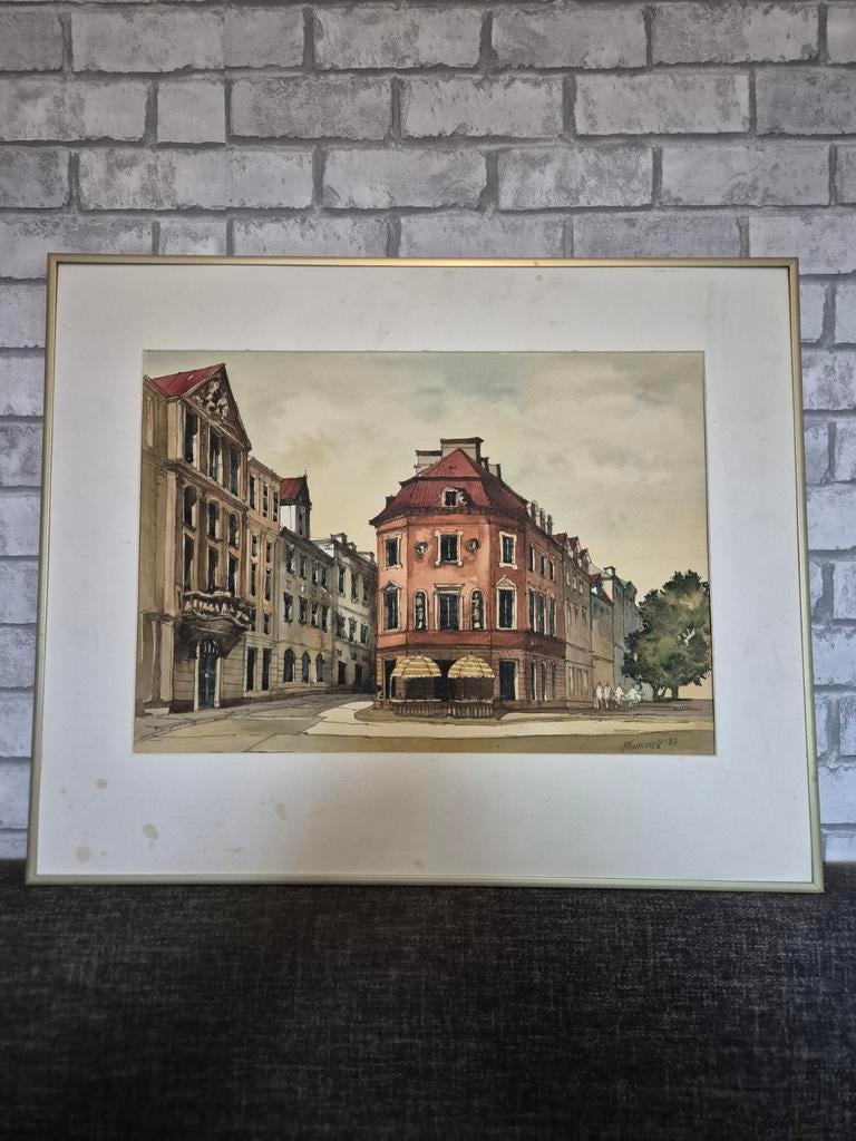 Stadsaanzicht Warschau, Ophalen of Verzenden