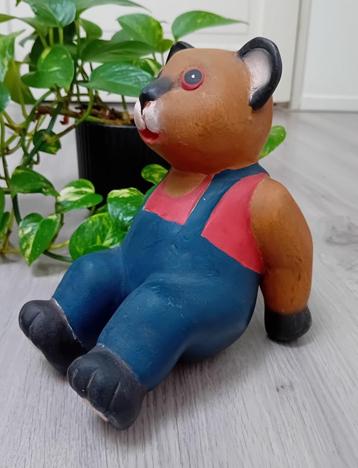 Vintage houten teddybeer beschikbaar voor biedingen