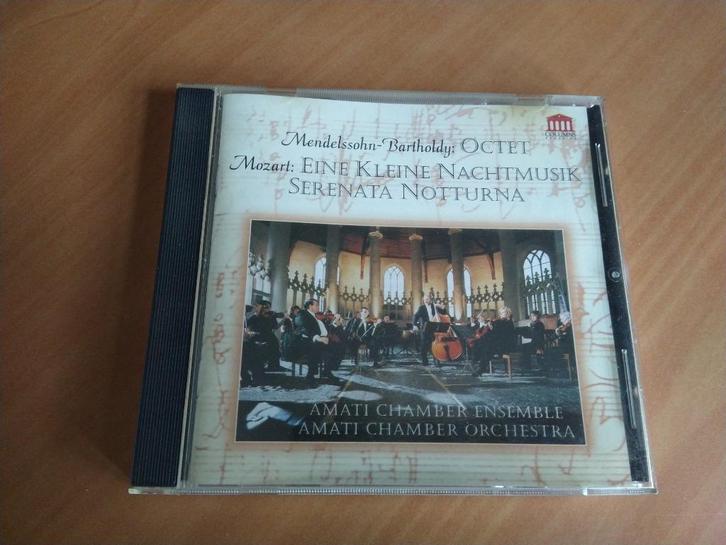 CD Mendelssohn-Bartholdy, Mozart. Amati Chamber Ensemble, Cd's en Dvd's, Cd's | Klassiek, Zo goed als nieuw, Kamermuziek, Classicisme
