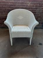 Wit rieten stoel, Huis en Inrichting, Fauteuils, Ophalen, Minder dan 75 cm, Riet of Rotan, Zo goed als nieuw