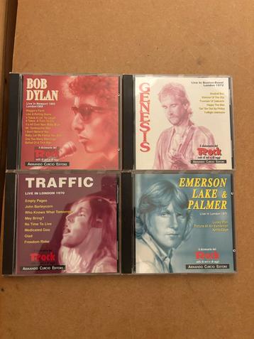 Rare live Bob Dylan, Genesis, Traffic, ELP 4 cd's beschikbaar voor biedingen