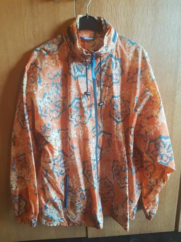 Oranje Decathlon regenjas met capuchon- maat XL ***zgan*** beschikbaar voor biedingen