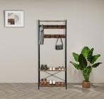 Industriële Kapstok met Bankje en Schoenenplank, Nieuw, Minder dan 100 cm, Hout, Ophalen