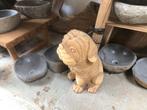 Bulldog hout  suar teak, Antiek en Kunst, Kunst | Beelden en Houtsnijwerken, Ophalen