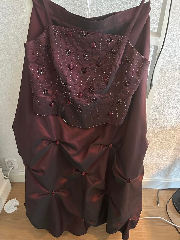 Gala rok met top Bordeaux rood, Maat 38/40 (M), Overige typen, Ophalen of Verzenden, Zo goed als nieuw